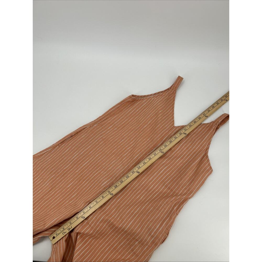 Marimekko X Uniqlo Linen Jumpsuit Womens Size XS Striped Orange Wide Leg - Picture 10 of 12